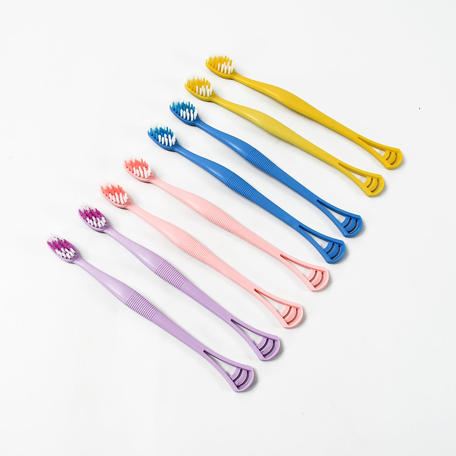 12814 2-in-1 Tooth Brush with Tongue Scraper, Soft Bristle & Long Handle (8Pcs) Soft Toothbrush 12814 2-in-1 Tooth Brush with Tongue Scraper, Soft Bristle & Long Handle (8Pcs) Soft Toothbrush